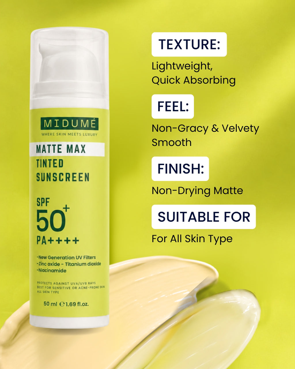 Matte Max Tinted Sunscreen - SPF 50+ Pa++++ - 50 Ml