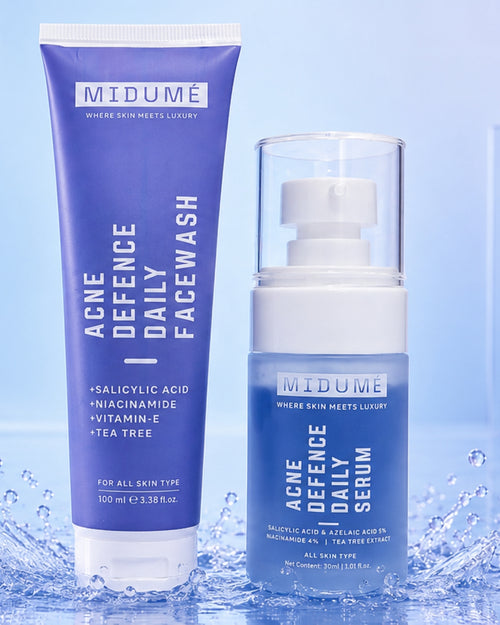 MIDUMÉ Acne Defence Duo Bundle- Acne Defence Serum with Anti Acne Facewash