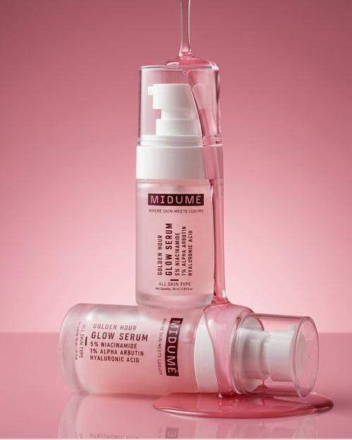 MIDUMÉ Golden Hour Glow Serum with 5% Niacinamide, 1% Alpha Arbutin- 30 Ml